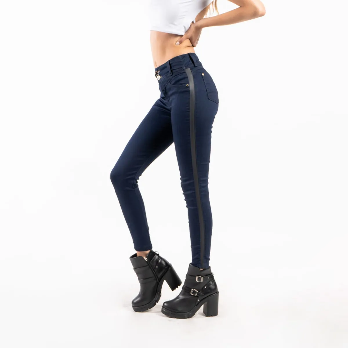 Jean Skinny Tiro Medio Gold Vermy