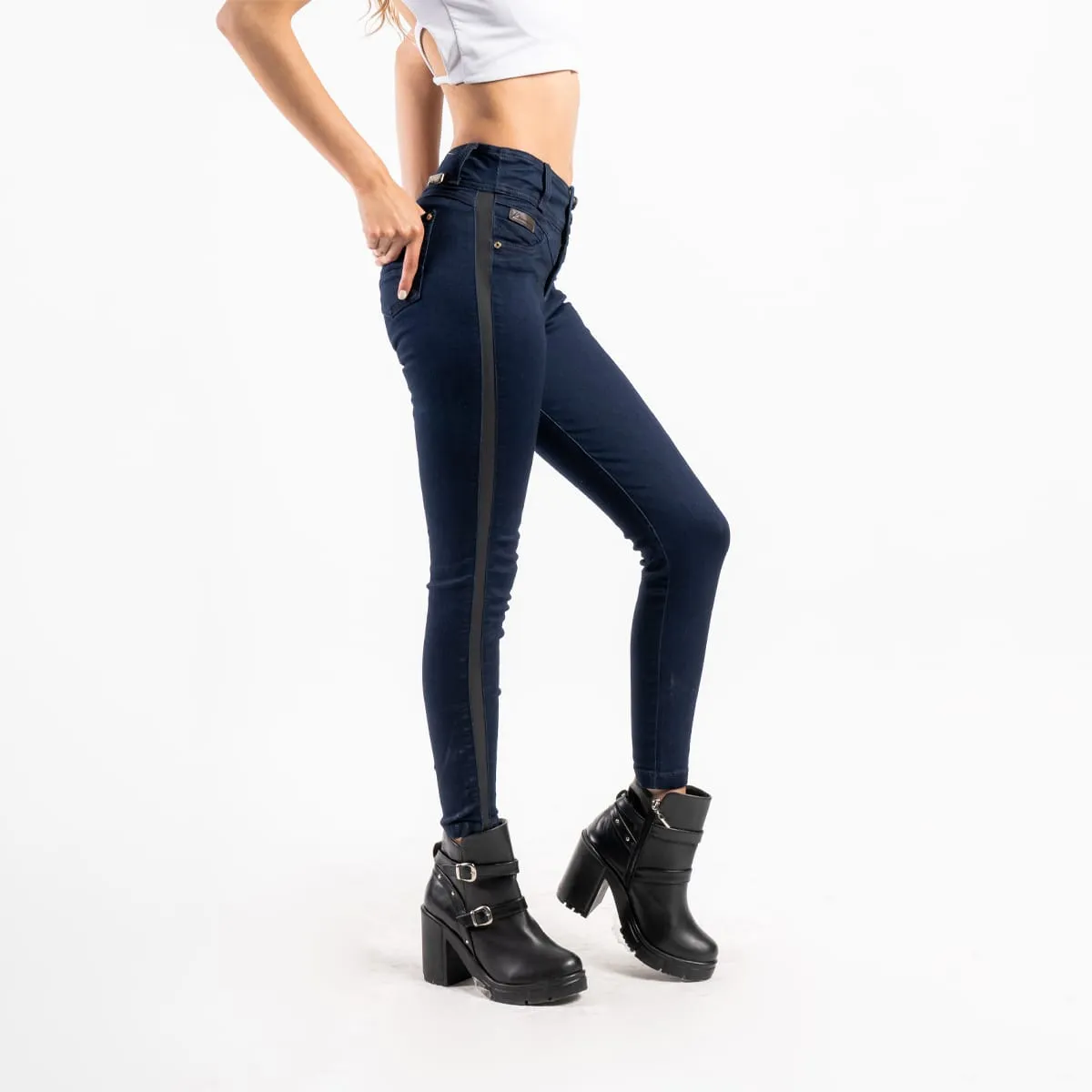 Jean Skinny Tiro Medio Gold Vermy