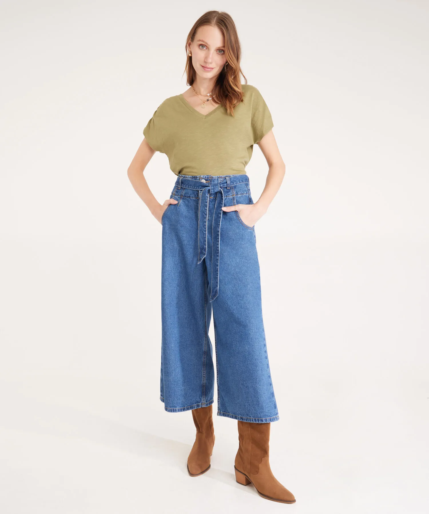 JEAN TIPO WIDE LEG CROPPED