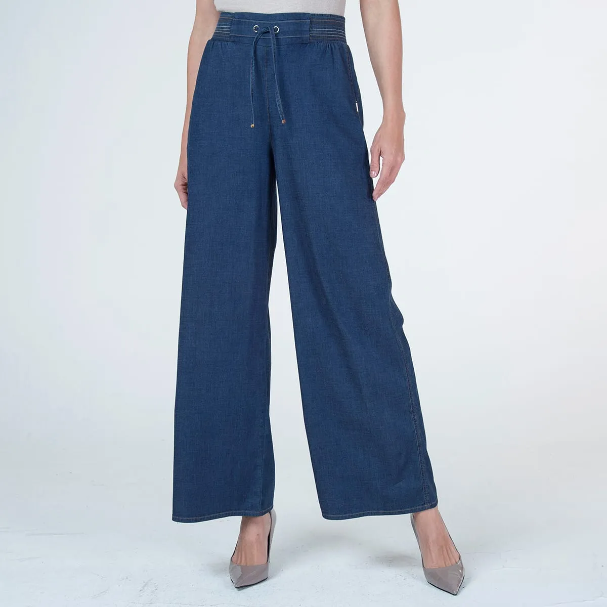 Jean Wide Leg Crystals