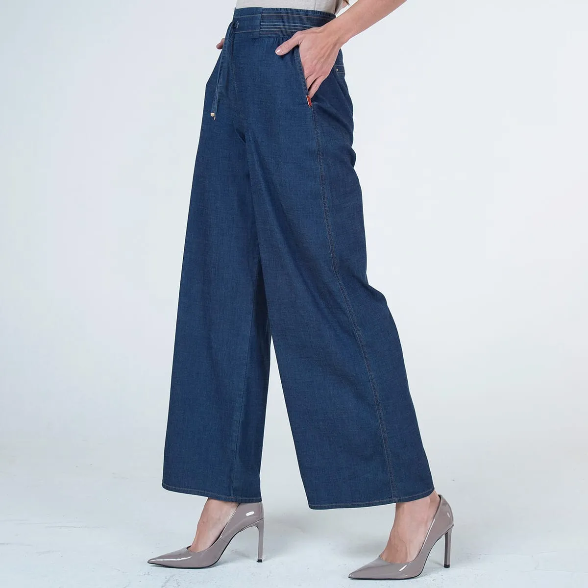 Jean Wide Leg Crystals