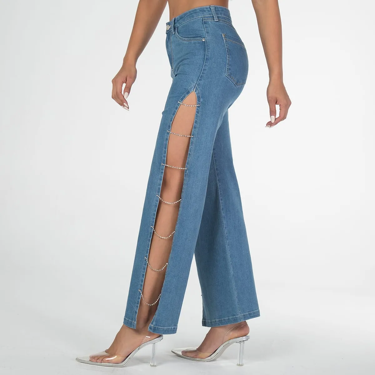 Jean Wide Leg Ribbon