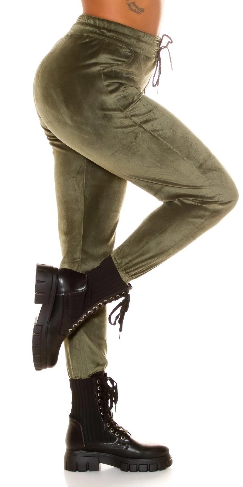 Joggers de descanso de felpa khaki