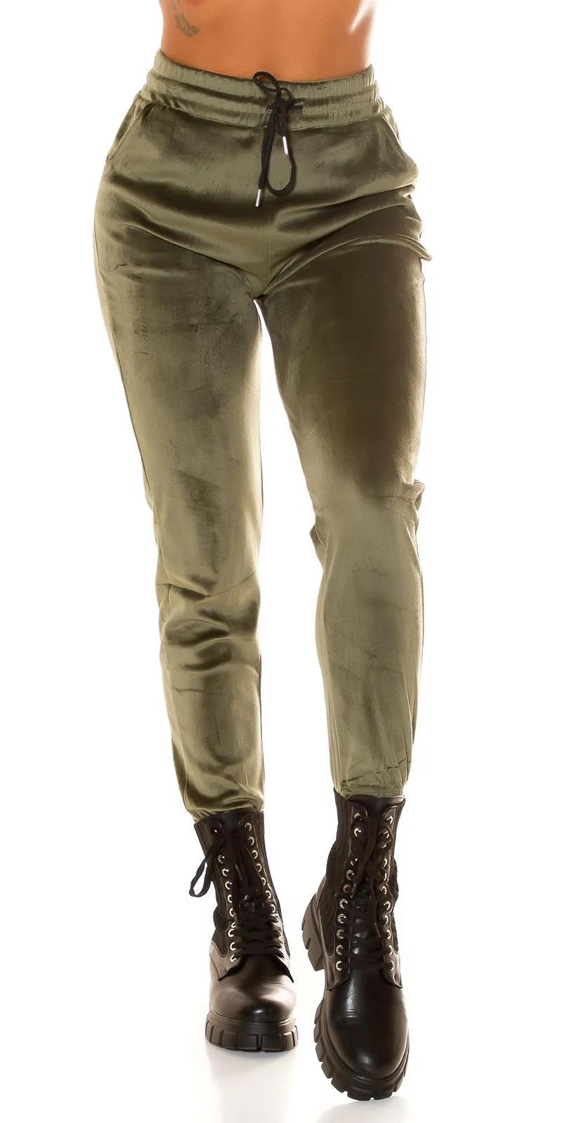 Joggers de descanso de felpa khaki