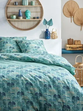 Juego de cama estampado - Doble - azul