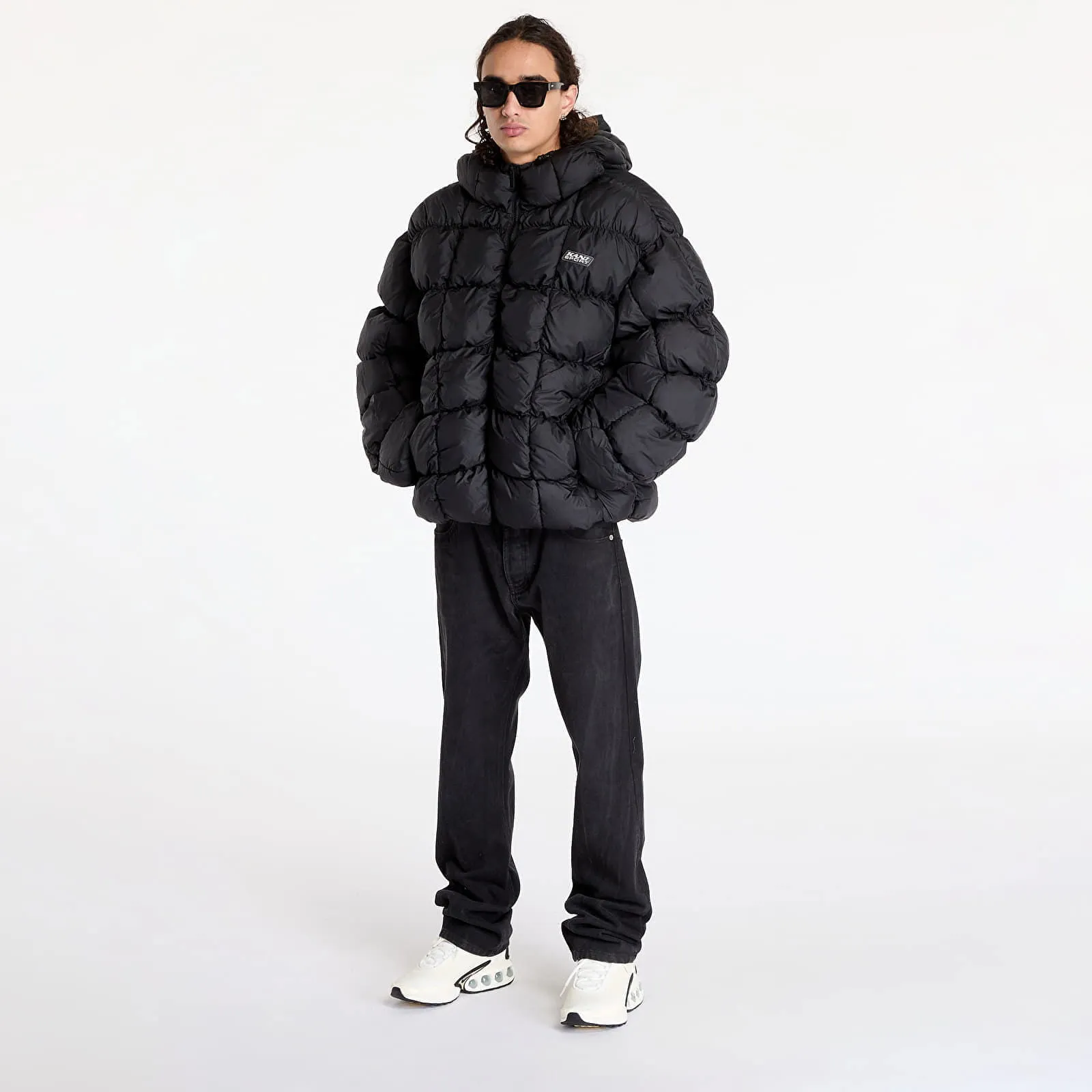 Karl Kani Jacket Sport Patch Square Quilted Puffer Jacket Black XL