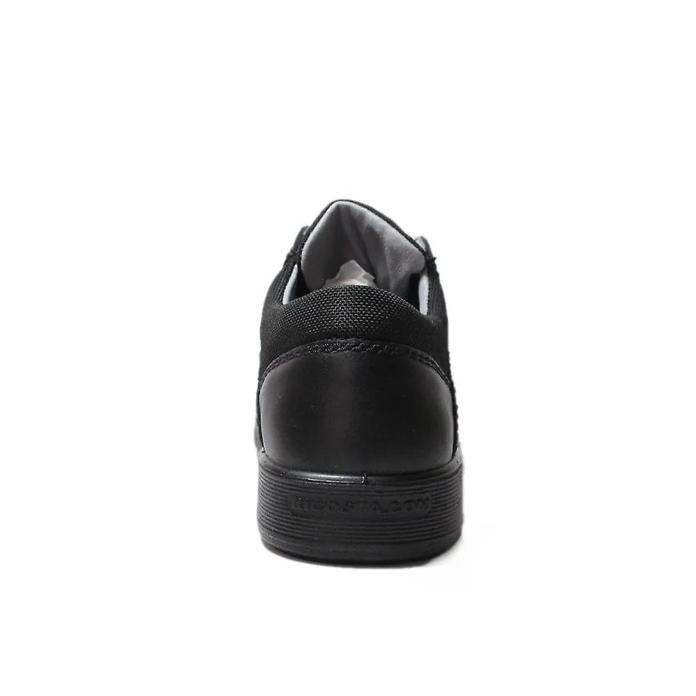 Kids Ricosta Harry | Black Leather | Wide Width | Boys Lace Up School Shoes