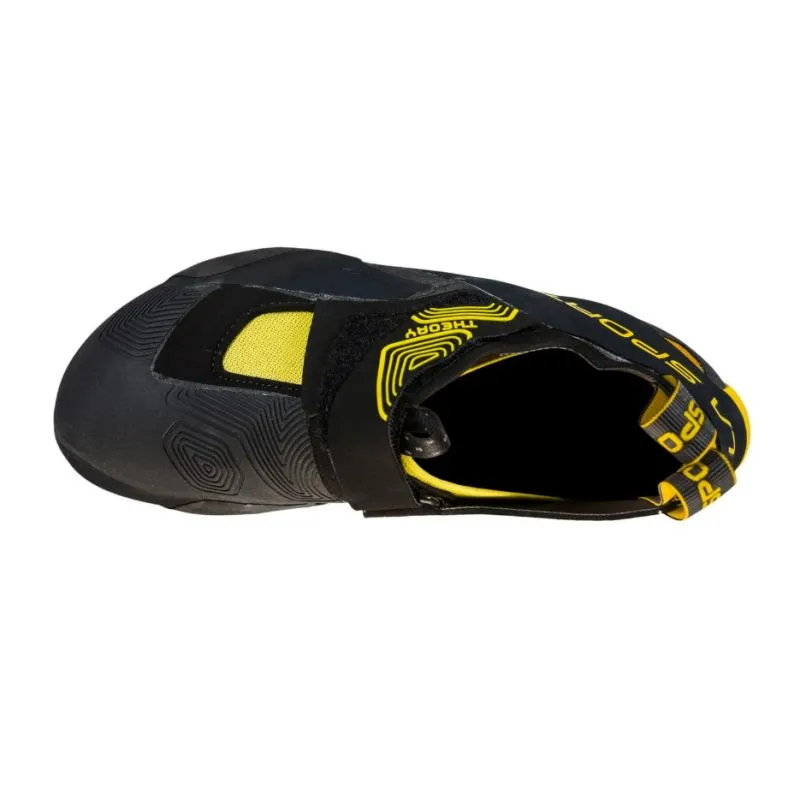 La Sportiva Theory (Negro/Amarillo) Calcetín de escalada para hombre