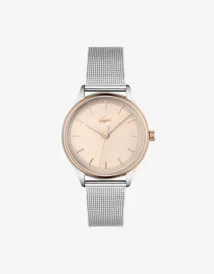 Lacoste Reloj de mujer Lacoste Club con correa de acero inoxidable y tres agujas