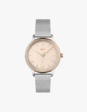 Lacoste Reloj de mujer Lacoste Club con correa de acero inoxidable y tres agujas