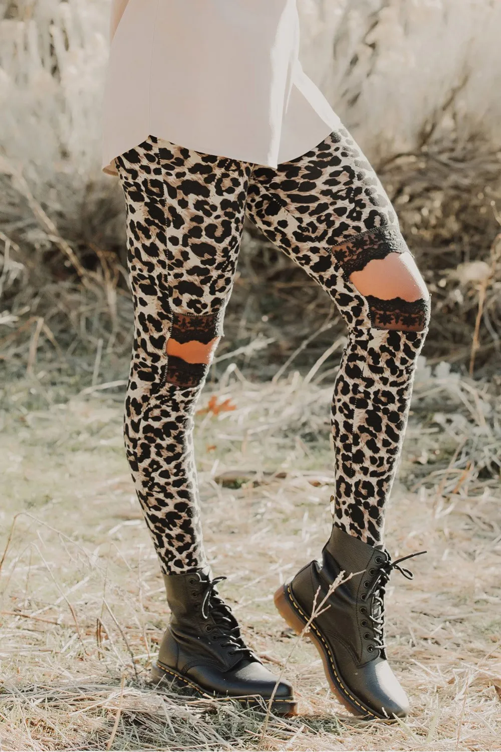 Leggings con estampado de leopardo