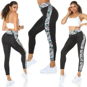 Leggings con estampado moldeador gris