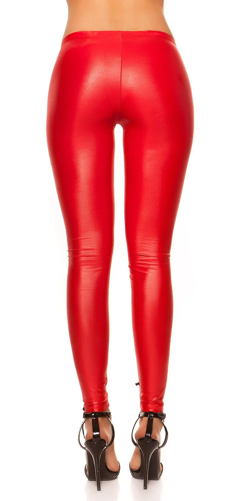 Leggings rojo con lazos al frente