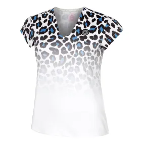 Leoparty Styles V-Neck Camiseta De Manga Corta Mujeres