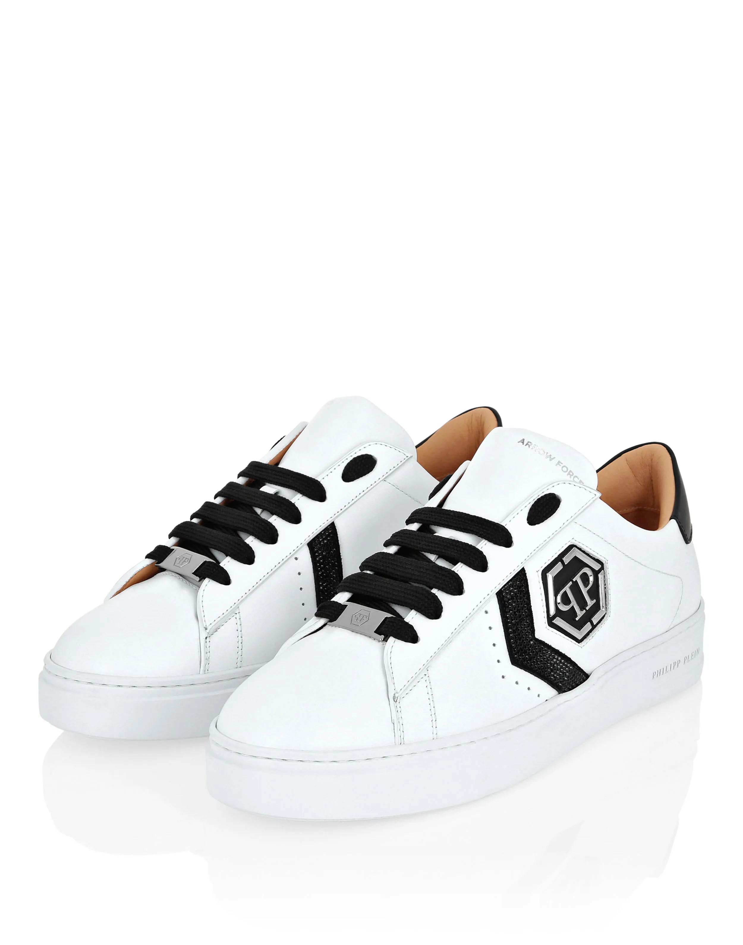 LOTOP LEATHER ARROW FORCE STRASS SNEAKERS