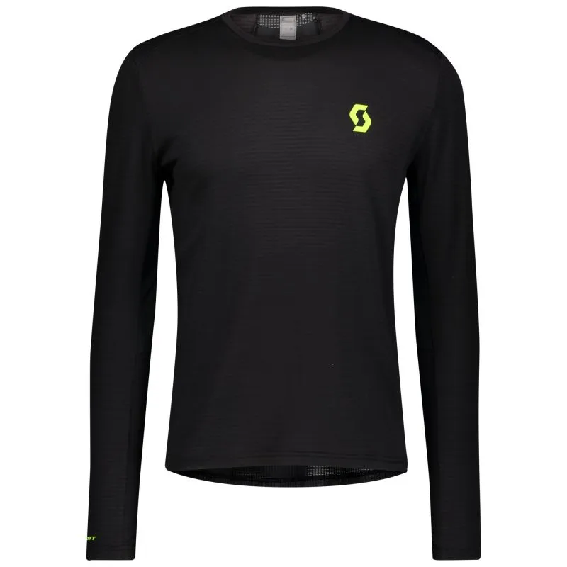 Maillot de manga larga para hombre Scott RC Run (Negro/amarillo)