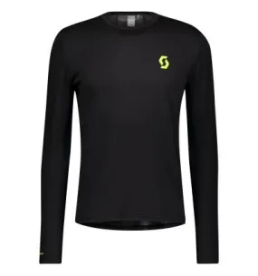 Maillot de manga larga para hombre Scott RC Run (Negro/amarillo)