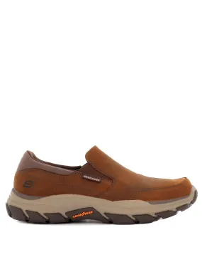 Mocasín casual de piel para hombre Skechers