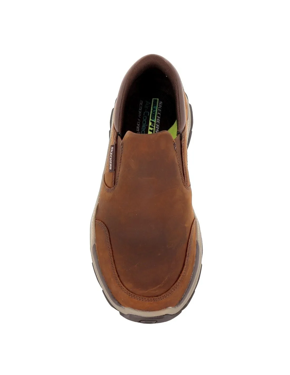 Mocasín casual de piel para hombre Skechers