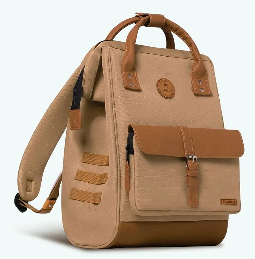 MOCHILA CABAIA KUALA LUMPUR M  CREAM X CAMEL LEATHER