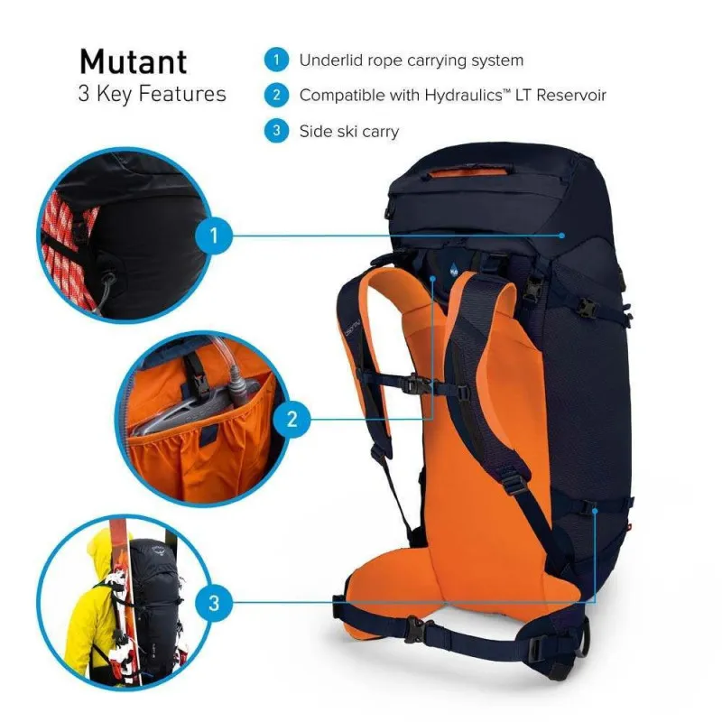 Mochila Mutant 38 (Black Ice) - Osprey