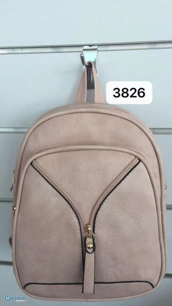 Mochila para mujer de cuero sintético - Soft Pink - varios modelos