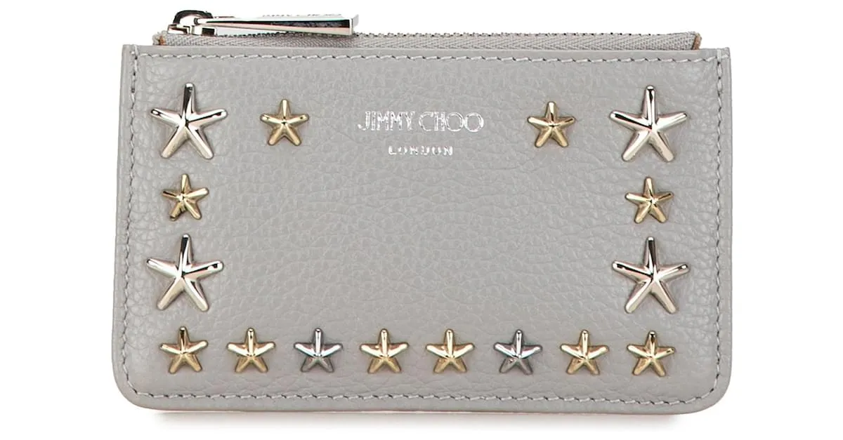 Monedero y llavero Nancy con estrellas en gris Jimmy Choo 