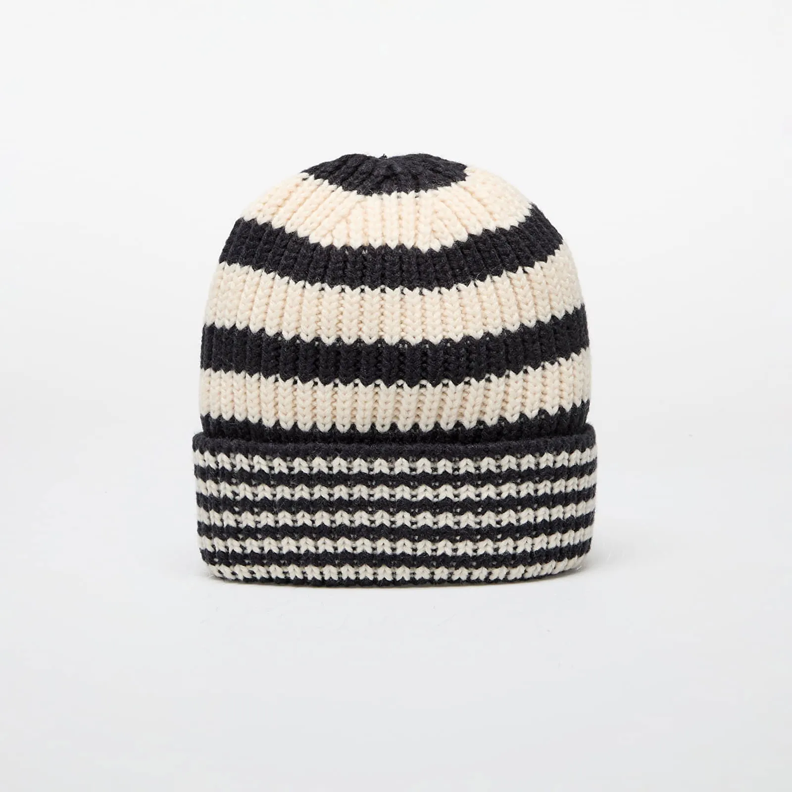 New Era Knit Medium Stripe Beanie Navy/ Light Cream Universal