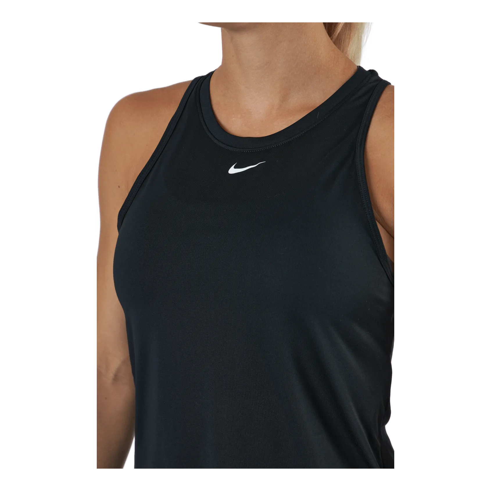 Nike Dri-FIT One Women's Standard Fit Tank BLACK/WHITE