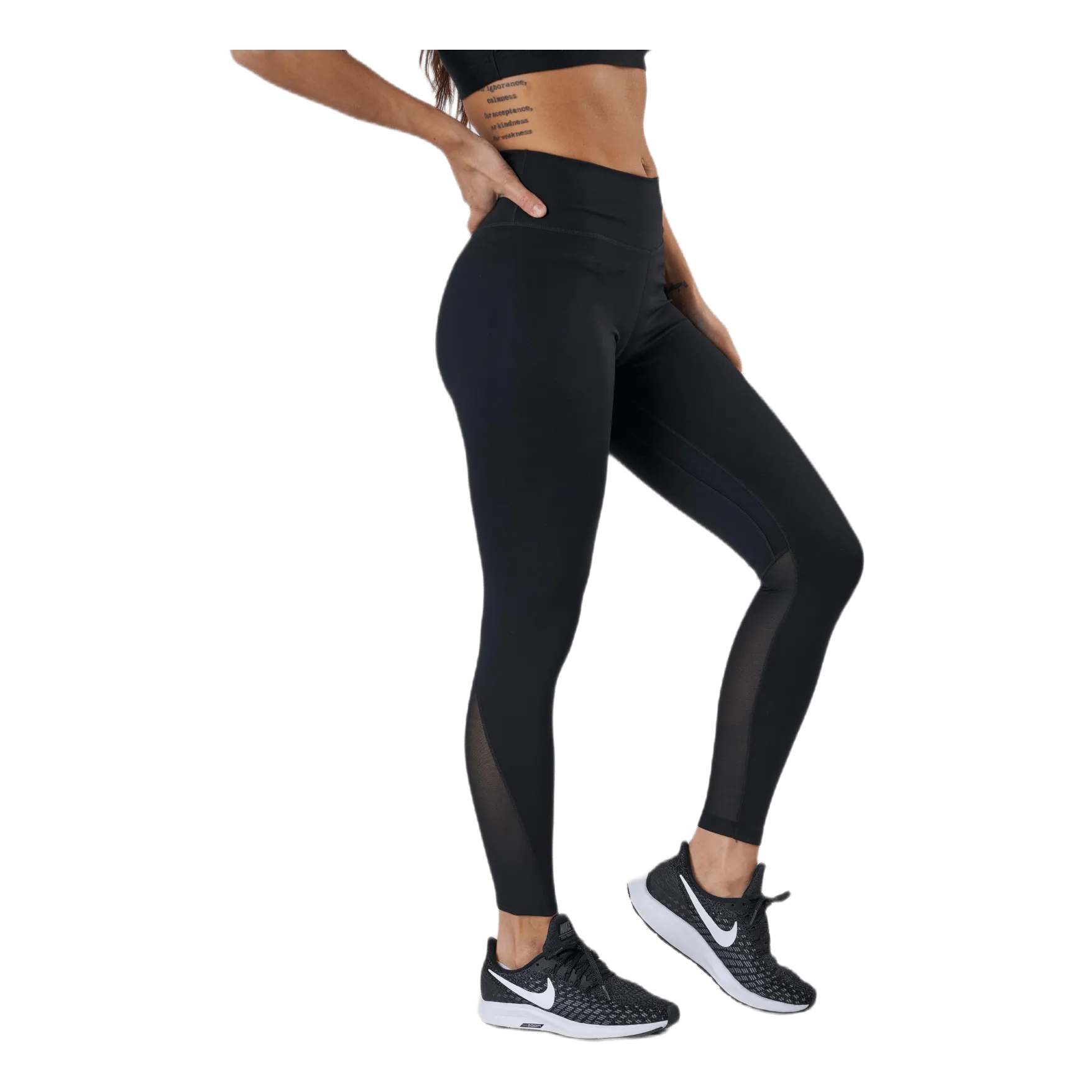 Nike One Women's Mid-Rise 7/8 Leggings BLACK/WHITE