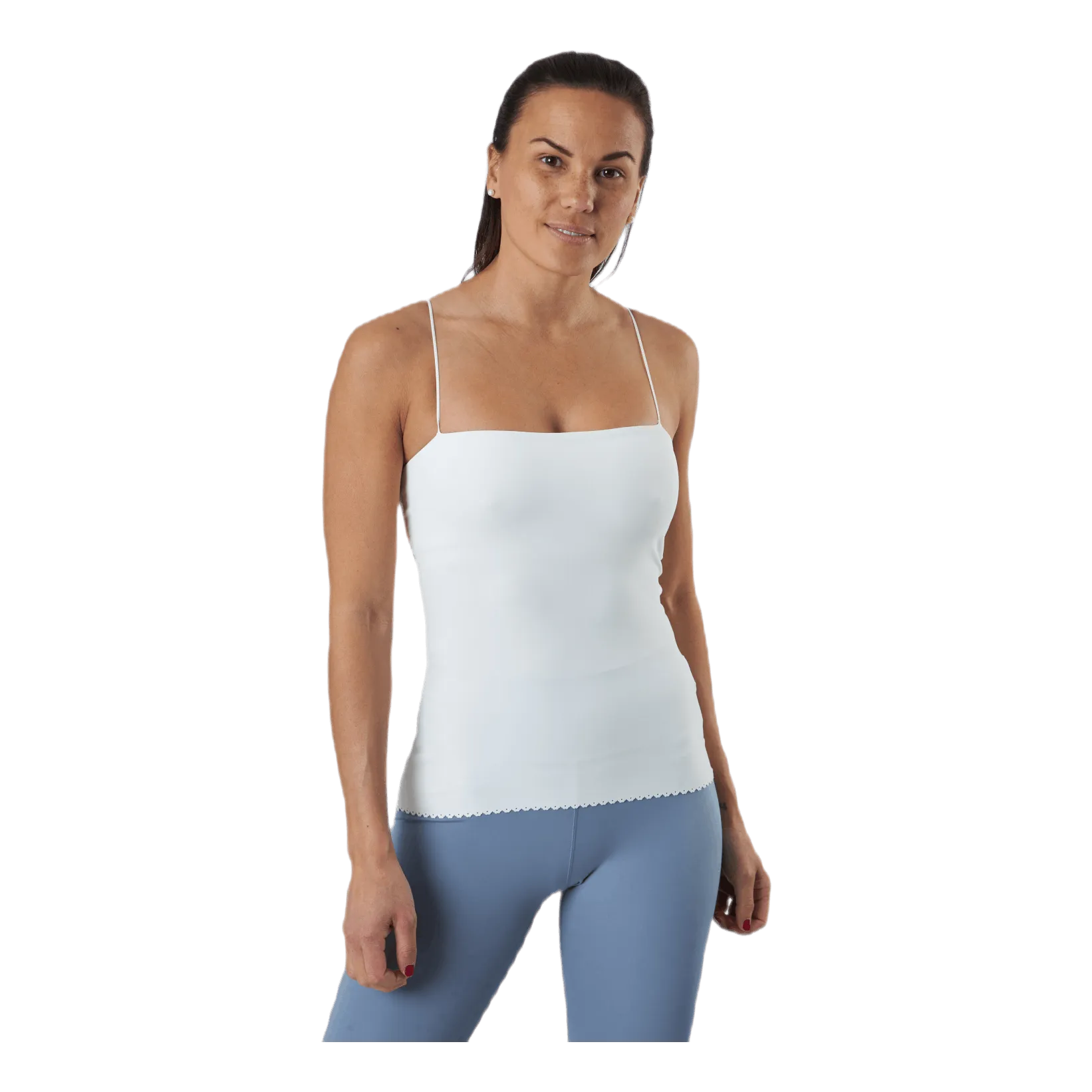 Nike Yoga Luxe Eyelet Tank Top White