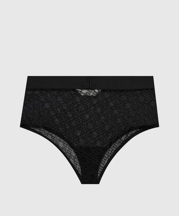 Palm Angels Black brazilian panties with lace