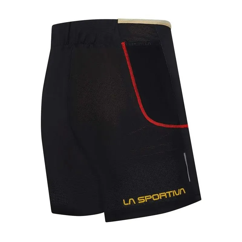 Pantalón Corto de Trail/Running para Hombre La Sportiva Freccia (Negro/Amarillo)