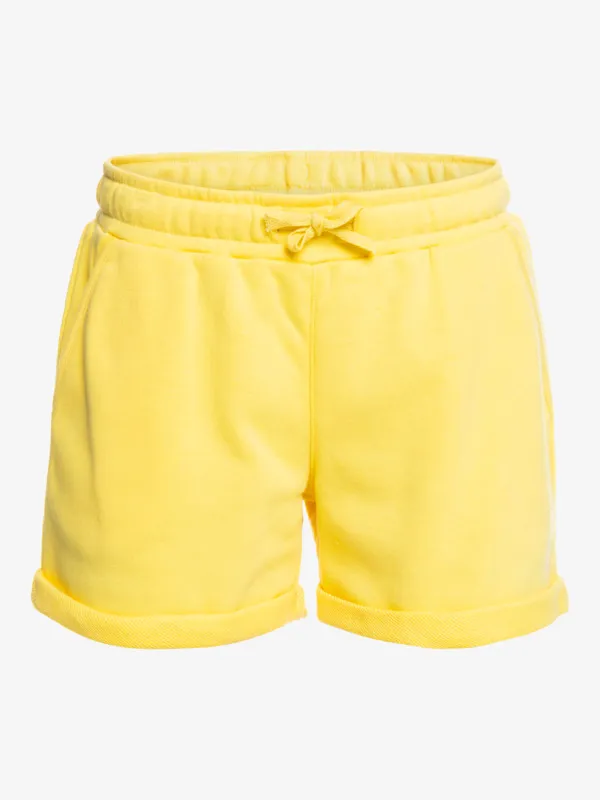 Pantalón corto ROXY Short chándal con tejido orgánico para niña Happiness Forever SUNSHINE (yeq0) Ref. ERGFB03234 amarillo