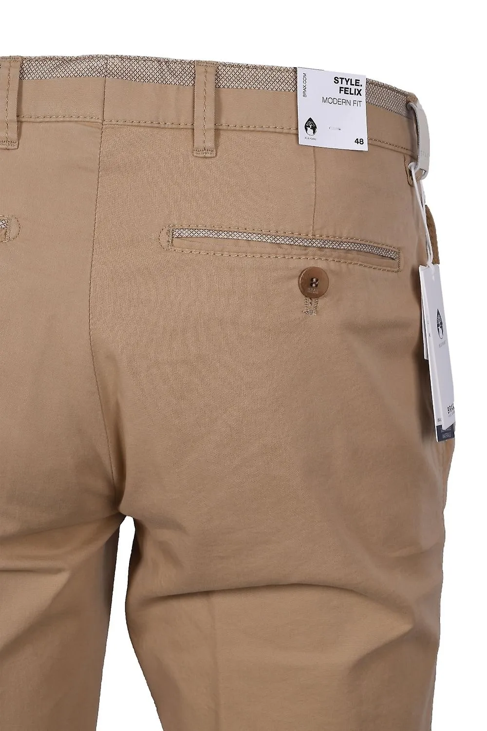 Pantalón de algodón Brax Felix C para hombre Stone