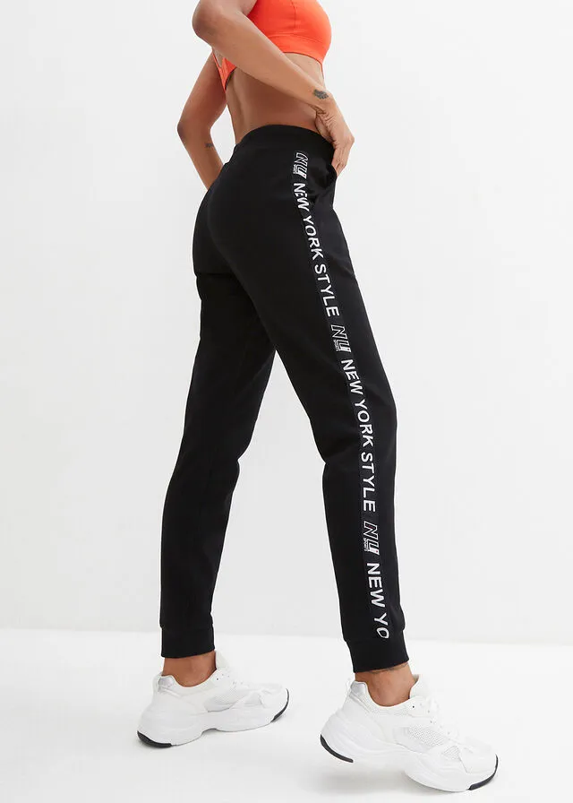 Pantalón de chándal con estampado Negro