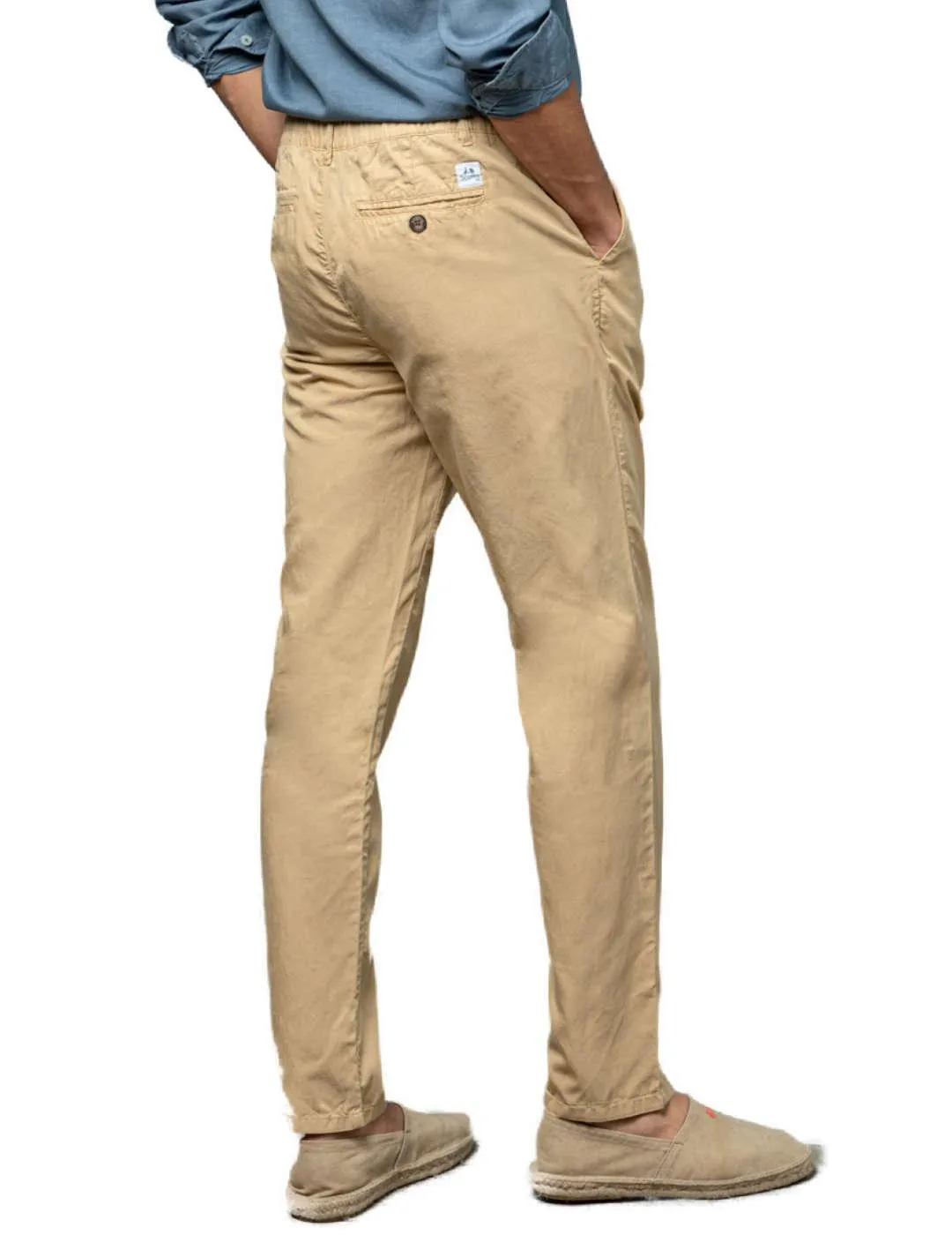 Pantalón Scotta Jogging Garment beige de lino para hombre