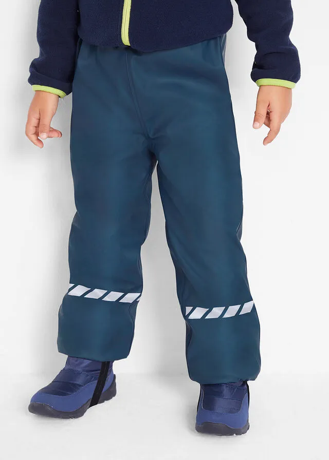 Pantalón térmico infantil para la lluvia Azul marino