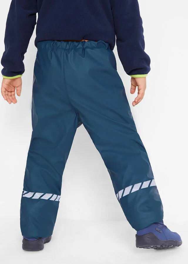 Pantalón térmico infantil para la lluvia Azul marino