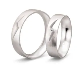 Par de argollas de matrimonio  INSPIRATIONS - Oro 14k  5.5mm C