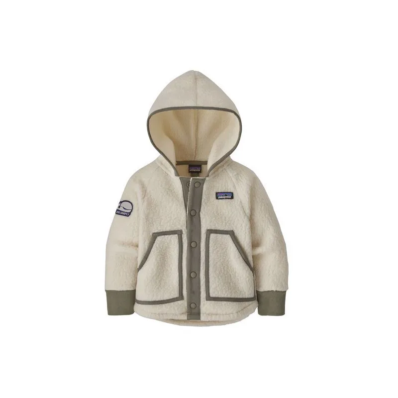 Patagonia Baby Retro Pile Fleece (Live Simply Whale Patch: Natural) niño