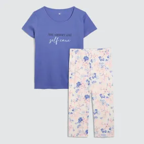 Pijama Con Estampado Floral