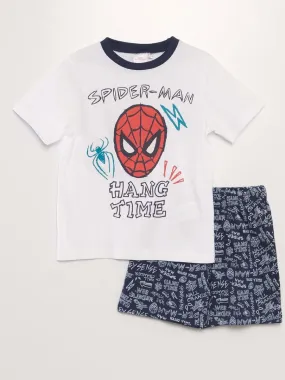 Pijama corto 'Spiderman' - 2 piezas - BLANCO