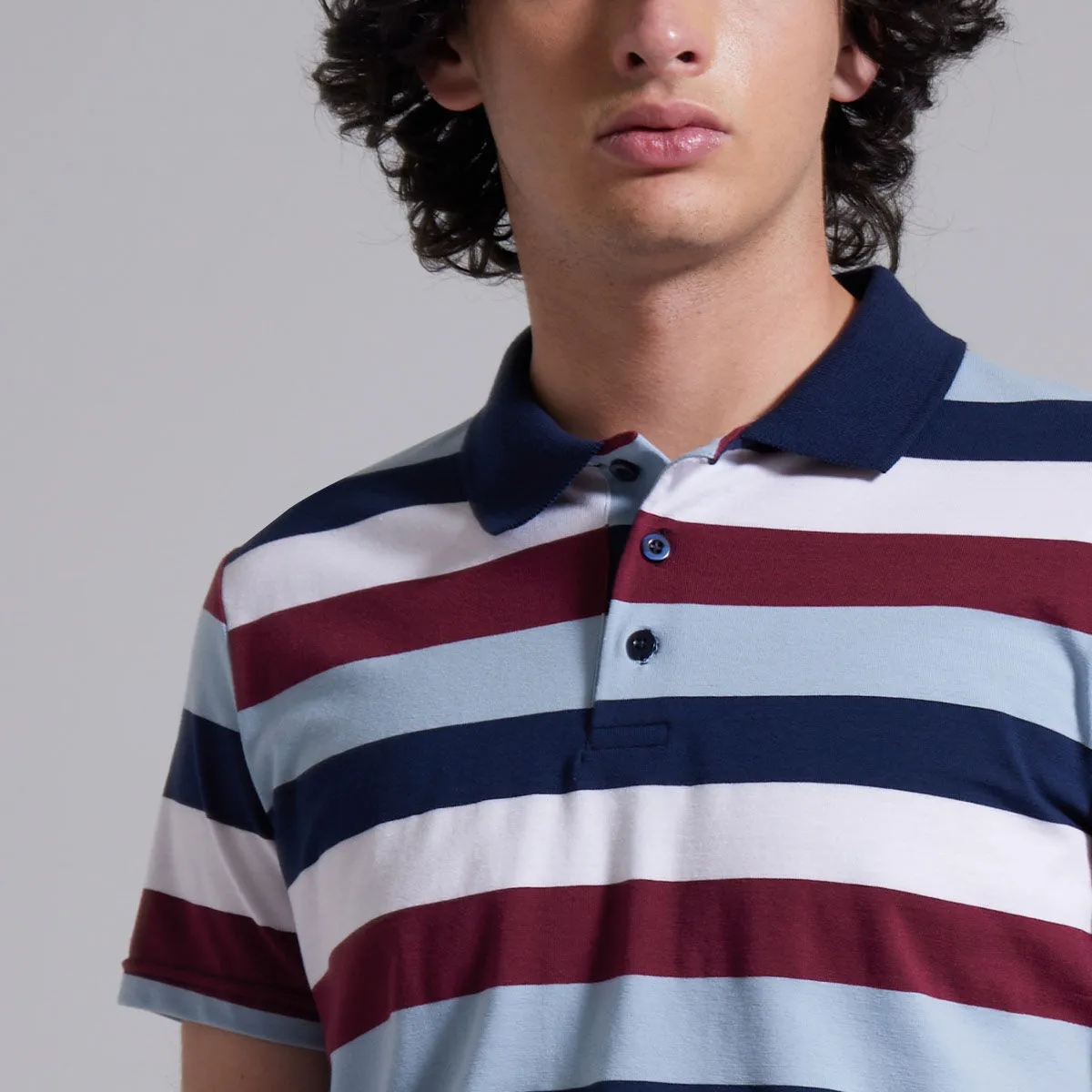 Polo A Rayas Para Hombre