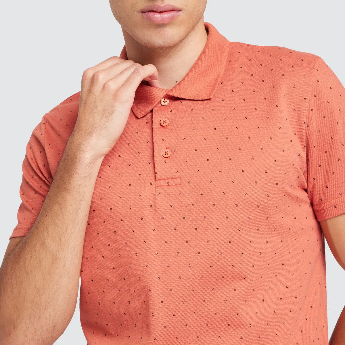 Polo Para Hombre Mini Estampado