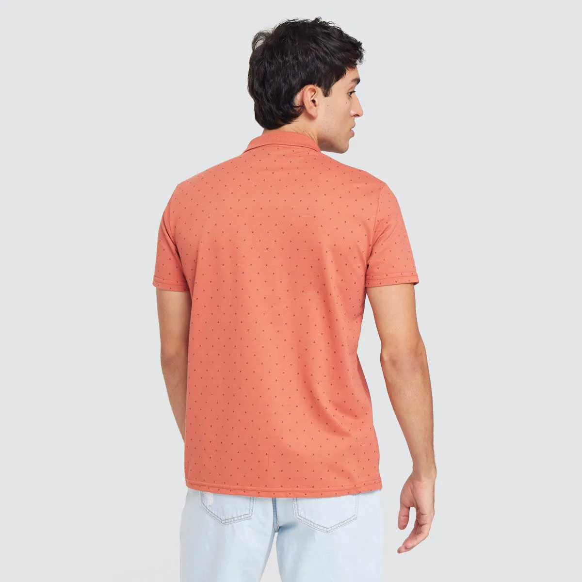 Polo Para Hombre Mini Estampado