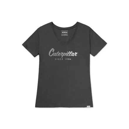 POLOS MUJER CATERPILLAR SCRIPT VNECK