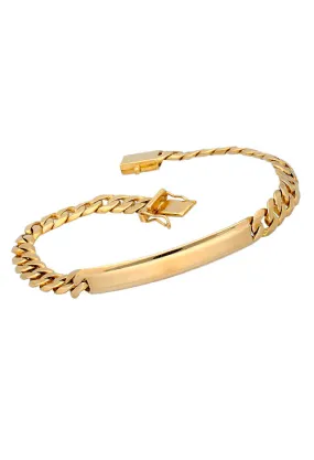 Pulsera de oro para hombre con chapa 083_SE355