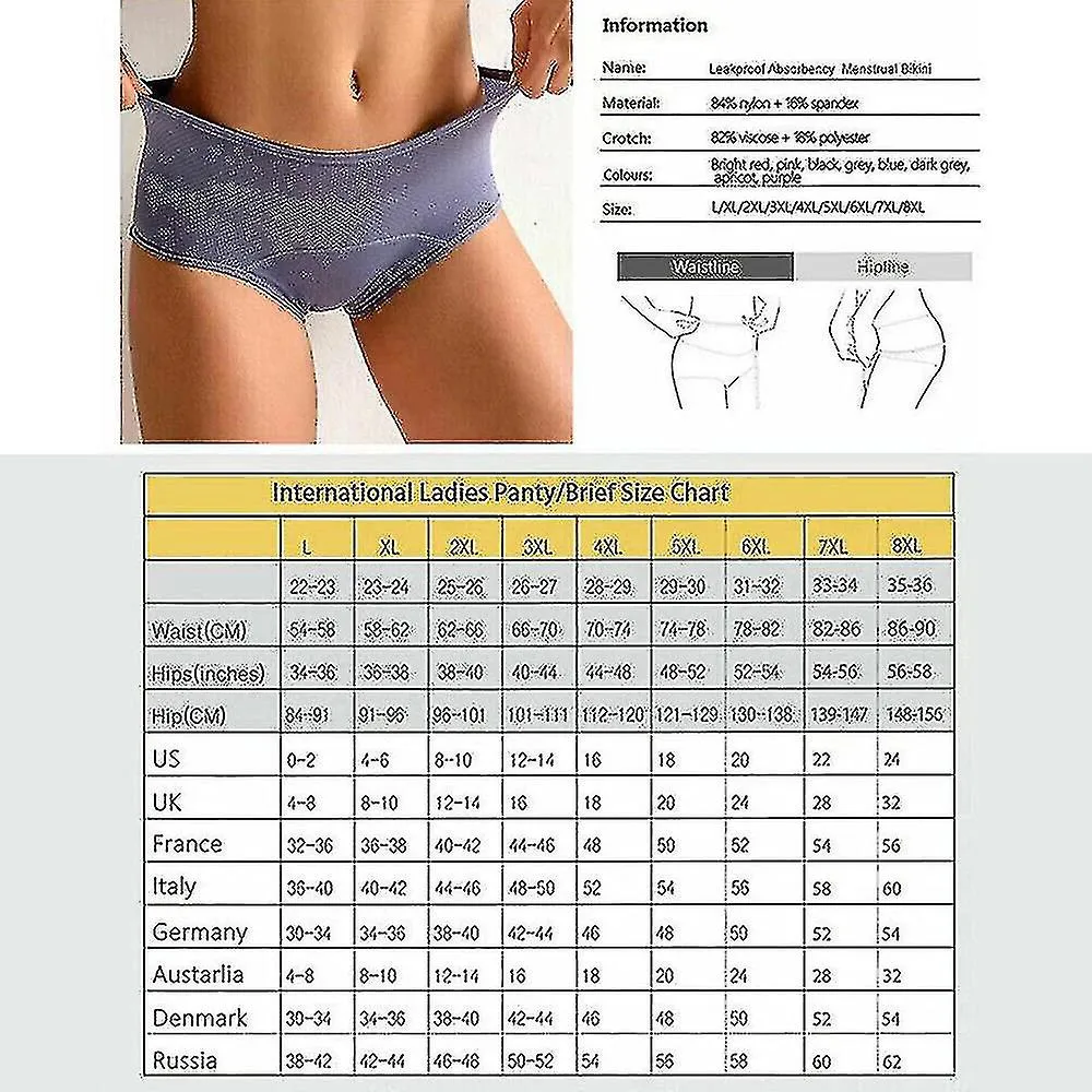 Ropa interior a prueba de fugas para mujeres Incontinencia Tw