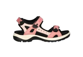 Sandalia Nobuck Rosa Tres Velcros